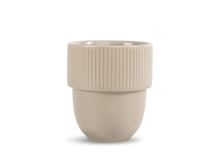 Mug personnalisable en grès 270 ml Sagaform Inka Gris clair